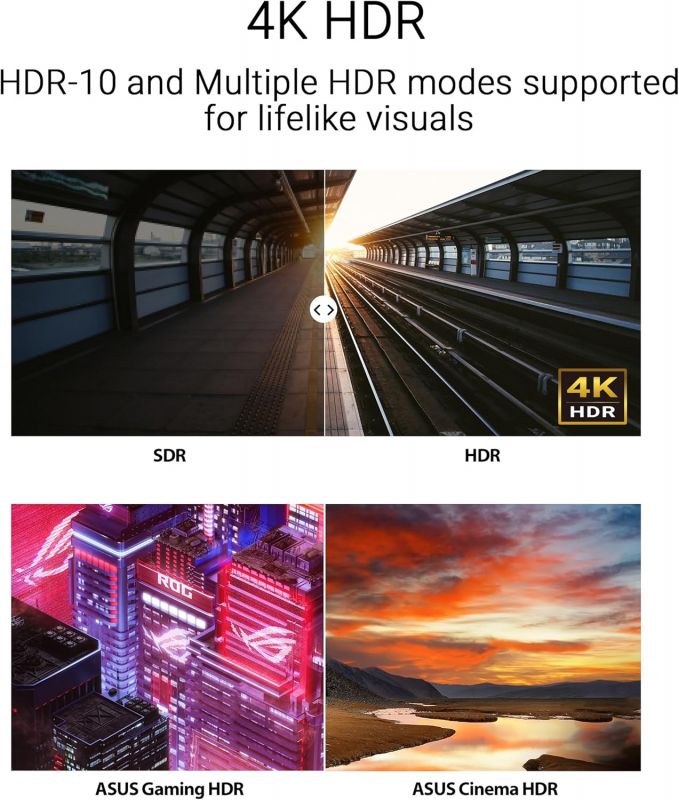 Монітор Asus 27" VY27UQ 2xHDMI, DP, MM, IPS, 3840x2160, sRGB 99%, AdaptiveSync, HDR10
