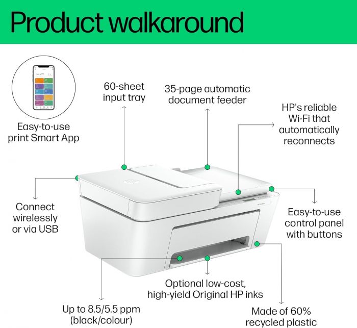 Багатофункціональний пристрій A4 HP DeskJet Ink Advantage 4276 з Wi-Fi
