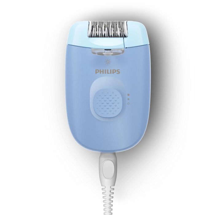 Епілятор Philips Series 2000 дисковий, від мережі, сух., насадок-2, з підсвіткою, блакитний