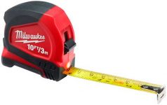 Рулетка Milwaukee, 3мх19мм, з фіксатором змотування, підсвітка, АБС-пластик, магніт