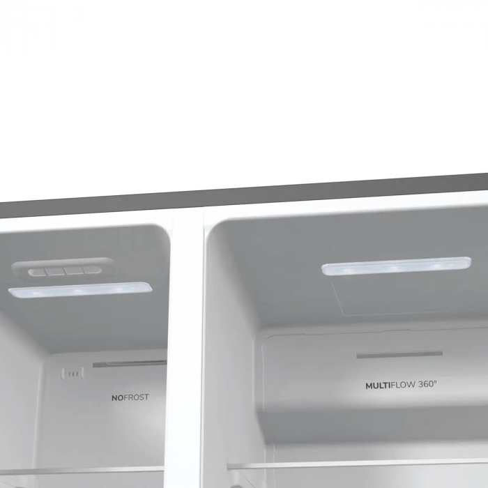 Холодильник SBS Gorenje, 179х70х92см, 2 двері, 376(190)л, А++, NF+, Інв., Зона св-ті, диспенсер, генератор льоду, Зовн. Диспл, нерж