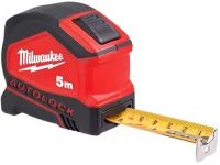 Рулетка Milwaukee Tape Measure Autolock, 5мх25мм, з фіксатором змотування, АБС-пластик
