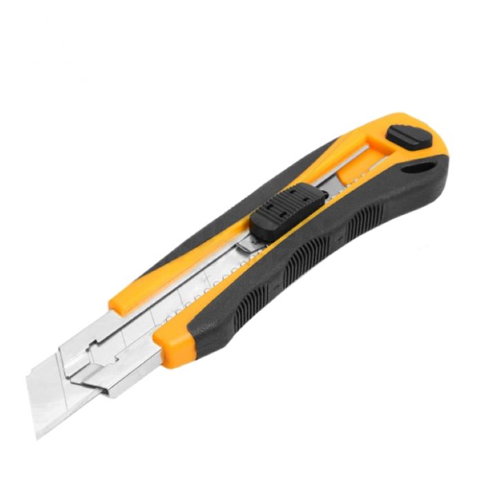 Ніж будівельний сегментований Tolsen Профі, 25мм, корпус з ABS-пластику та термопластикової гуми, 200мм