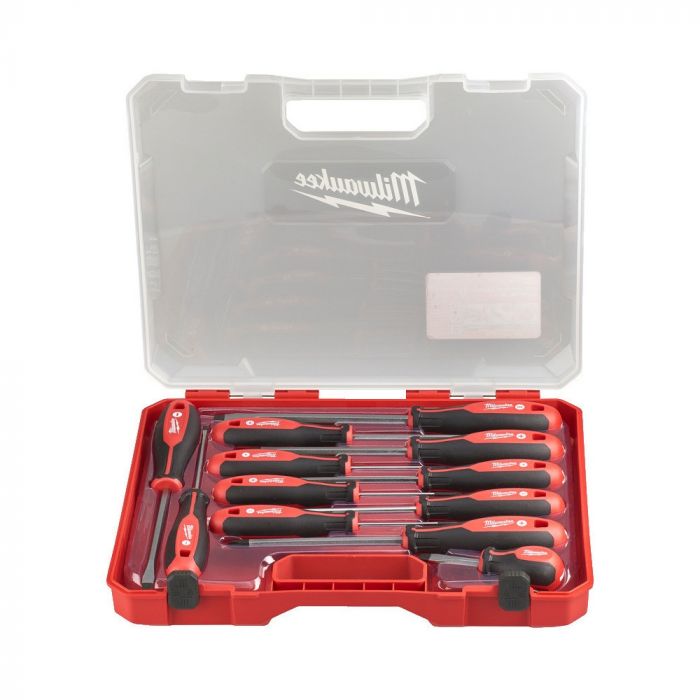Викрутки Milwaukee набір 12шт, магнітні, SL,PH,PZ, кейс