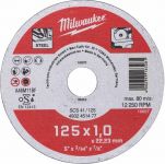 Диск відрізний Milwaukee по металу, 125х1х22.2мм