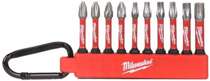 Біти Milwaukee Shockwave carabiner, набір 10шт, сталь