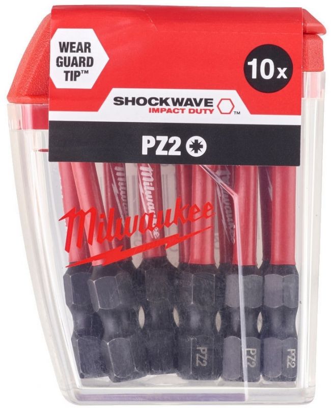 Біти Milwaukee Shockwave, набір 10шт, PZ2х50мм