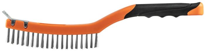 Щітка дротяна Neo Tools пряма, 3х19 рядів, прямий дріт 0.3мм, 345мм,  двокомпонентне руків'я