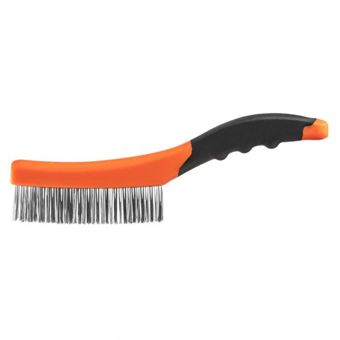 Щітка дротяна Neo Tools пряма, 4х16 рядів, прямий дріт 0.3мм, 260мм,  двокомпонентне руків'я