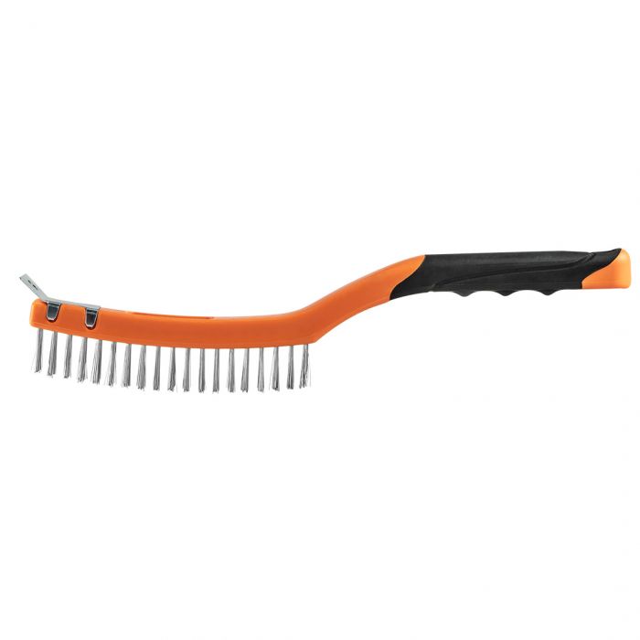 Щітка дротяна Neo Tools пряма, 3х19 рядів, прямий дріт 0.3мм, 345мм,  двокомпонентне руків'я