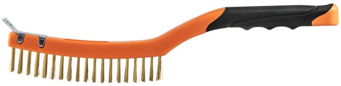 Щітка дротяна Neo Tools пряма, 3х19 рядів, прямий дріт 0.3мм, 345мм,  двокомпонентне руків'я