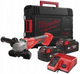 Шліфмашина кутова акумуляторна Milwaukee M18 BLSAG125X-402X 125мм 18В 2x4А·год ЗП М12-18С 11000об/хв 2.4кг кейс