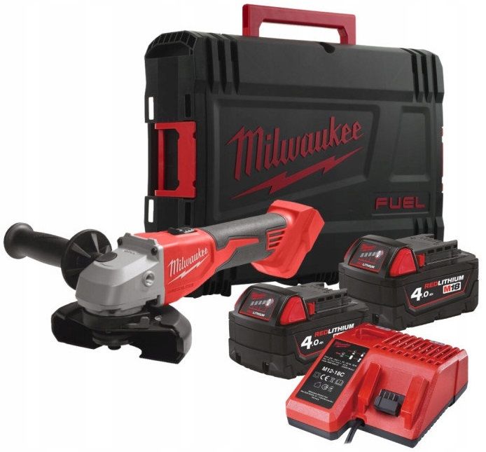 Шліфмашина кутова акумуляторна Milwaukee M18 BLSAG125X-402X 125мм 18В 2x4А·год ЗП М12-18С 11000об/хв 2.4кг кейс