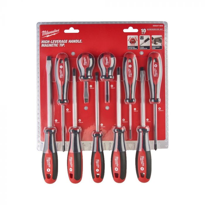 Викрутки Milwaukee набір 10шт, магнітні, PH,PZ,SL