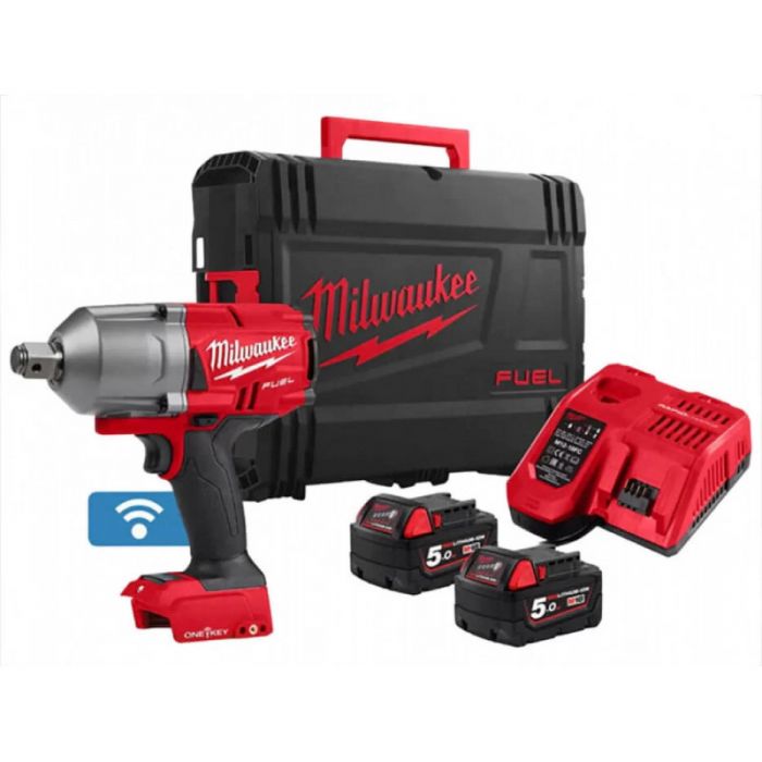 Гайковерт ударний акумуляторний Milwaukee M18 ONEFHIWF34-502X 18В АКБ 2х5А·год 2034Нм 0-1800об/хв 3/4" ЗП M12-18FC кейс 3.5кг