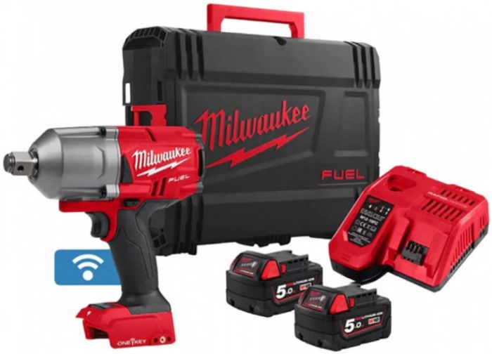 Гайковерт ударний акумуляторний Milwaukee M18 ONEFHIWF34-502X 18В АКБ 2х5А·год 2034Нм 0-1800об/хв 3/4" ЗП M12-18FC кейс 3.5кг