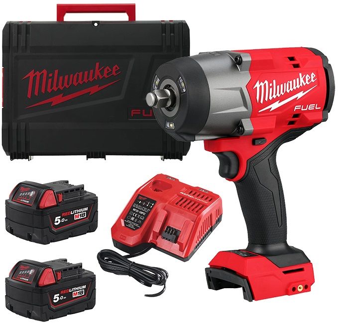 Гайковерт ударний акумуляторний Milwaukee M18 FHIW2F12-502X 18В АКБ 2х5А·год 2034Нм 0-2000об/хв 1/2" ЗП M12-18FC кейс 3.4кг
