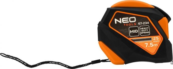 Рулетка Neo Tools, 7.5мx25мм, з фіксатором змотування, магніт