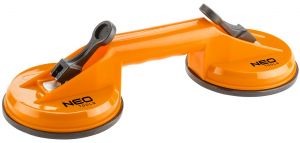 Присоска вакуумна Neo Tools, подвійна,, пластиковий корпус, діаметр 120мм, 80кг