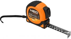 Рулетка Neo Tools Super Black, 10мx25мм, з фіксатором змотування, магніт