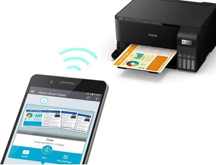 БФП ink color A4 Epson EcoTank L3550 33_20 ppm USB Wi-Fi 4 inks