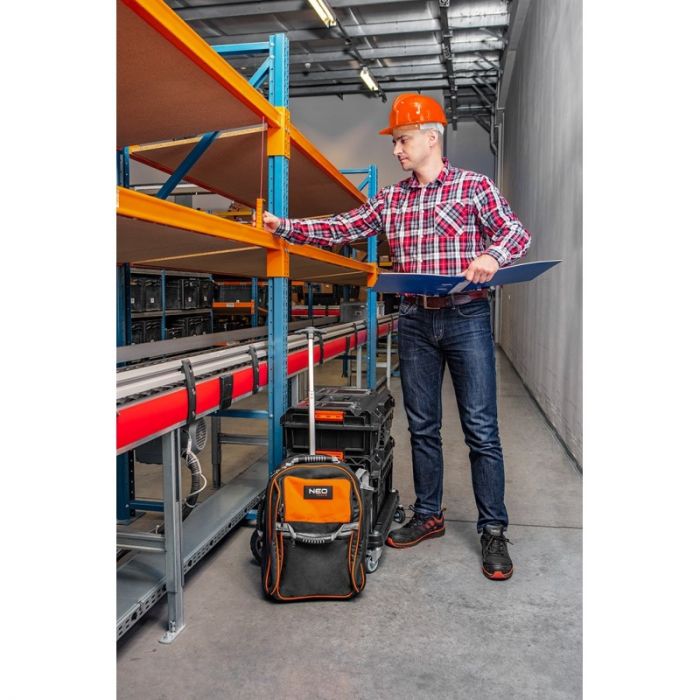 Каска захисна Neo Tools, пластик поліпропілен HDPE, пряжка для регулювання, помаранчевий