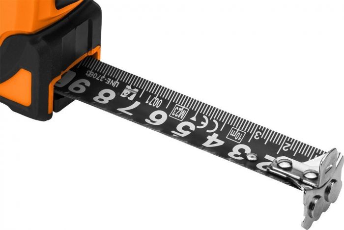 Рулетка Neo Tools Super Black, 5мx25мм, з фіксатором змотування, магніт