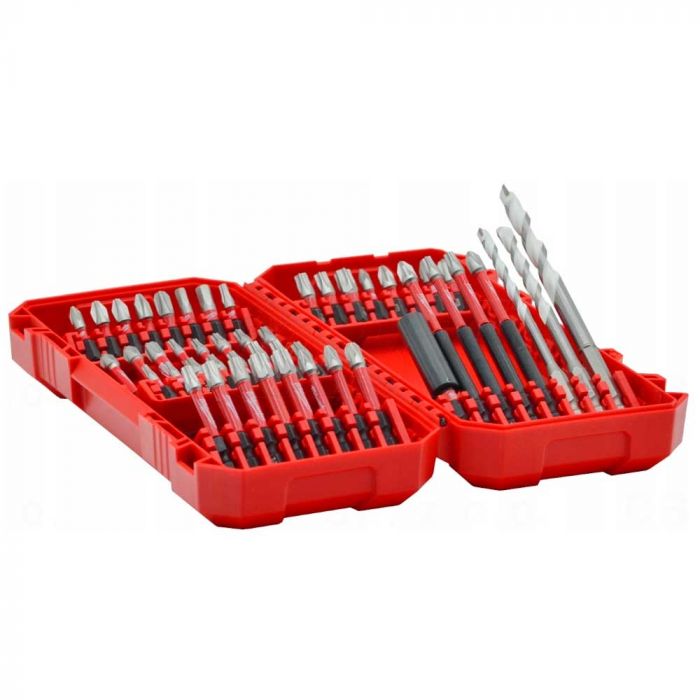 Набір біт і свердл Milwaukee Shockwave, 48шт, сталь, кейс