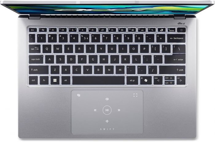 Ноутбук Acer Swift Go 14 SFG14-73 14" 2.8K OLED, Intel U7-155H, 32GB, F1TB, UMA, Win11, сріблястий