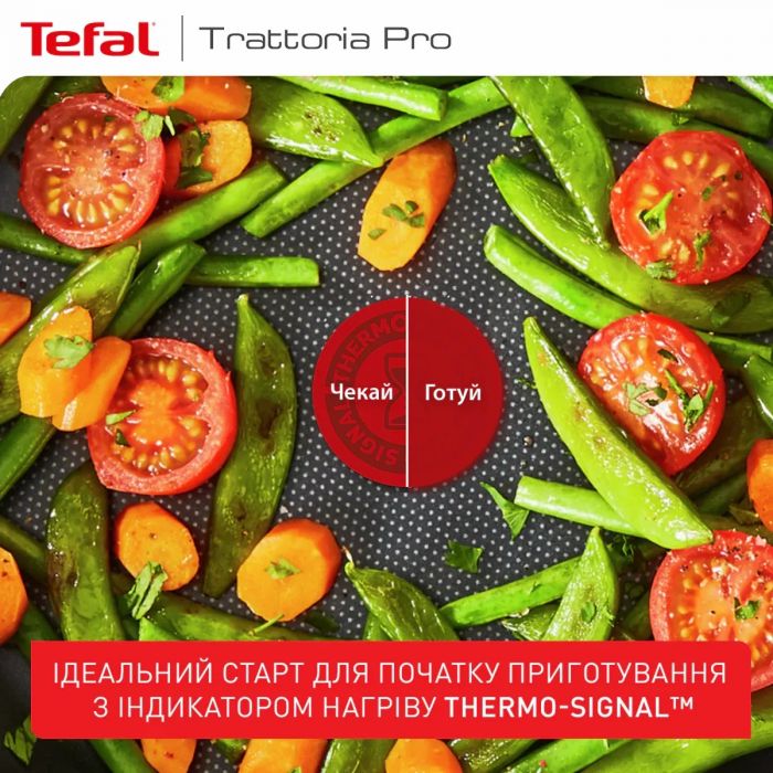 Сковорода Tefal Trattoria Pro, 20см, алюміній, чорний