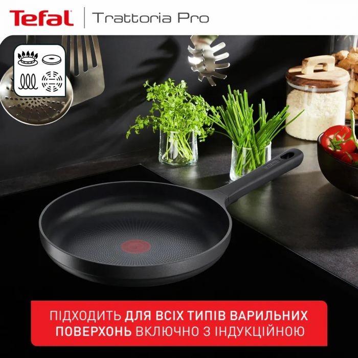 Сковорода Tefal Trattoria Pro, 20см, алюміній, чорний