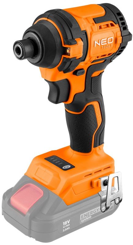 Гайковерт ударний Neo Tools Energy+ 18В безщітковий 3600об·хв 300Нм 1/4" 4 швидкості 0.85кг без АКБ та ЗП