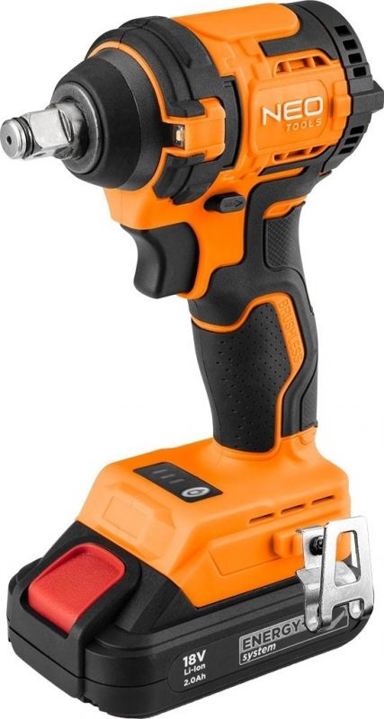 Гайковерт ударний Neo Tools Energy+ 18В безщітковий 2500об·хв 350Нм 1/2" 3 швидкості 1.1кг без АКБ та ЗП