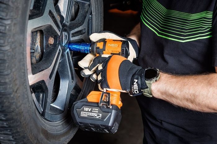 Гайковерт ударний Neo Tools Energy+ 18В безщітковий 2500об·хв 350Нм 1/2" 3 швидкості 1.1кг без АКБ та ЗП