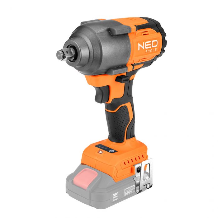 Гайковерт ударний Neo Tools Energy+ 18В безщітковий 2400об·хв 850Нм 1/2" 3 швидкості 1.8кг без АКБ та ЗП