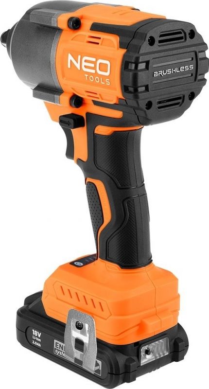 Гайковерт ударний Neo Tools Energy+ 18В безщітковий 2400об·хв 850Нм 1/2" 3 швидкості 1.8кг без АКБ та ЗП