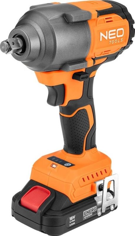 Гайковерт ударний Neo Tools Energy+ 18В безщітковий 2400об·хв 850Нм 1/2" 3 швидкості 1.8кг без АКБ та ЗП