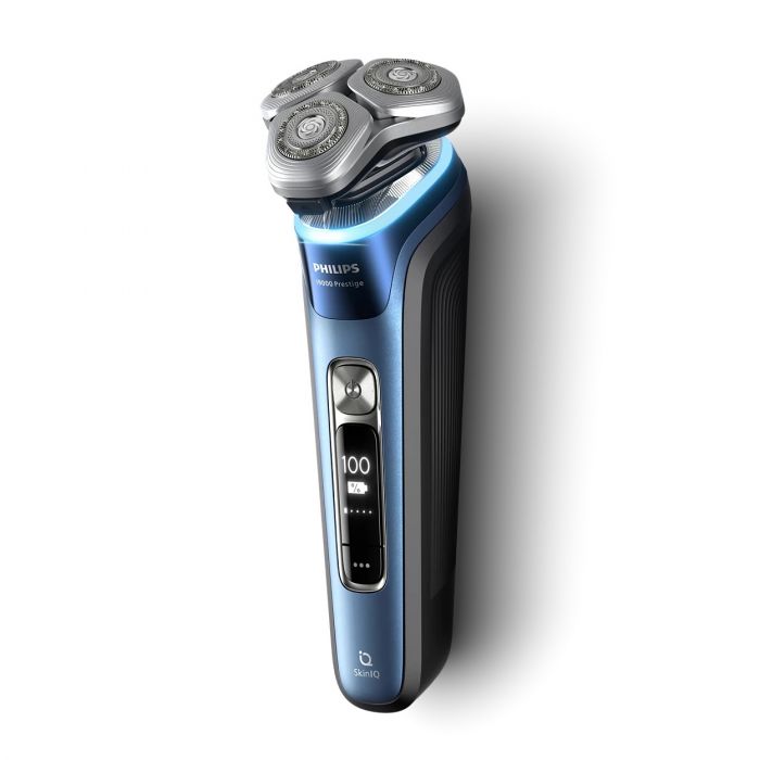 Бритва електр. Philips Series i9000 Prestige SkinIQ,  бритв.головок-3, Li-Ion, сух.+волог., індикатор заряду, твердий чохол, синій
