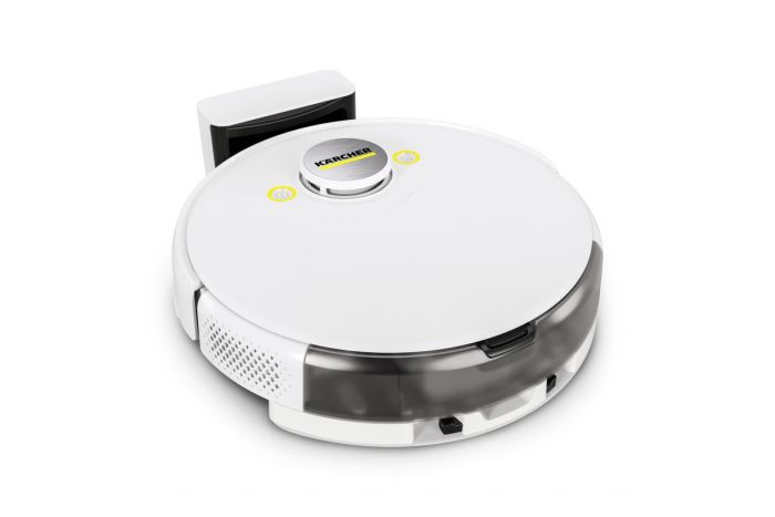Робот-пилосос Karcher RCV 5, h=9.7см, вологе прибирання, конт пил -0.330л, вода -0.240л, автон. робота до 120хв, білий