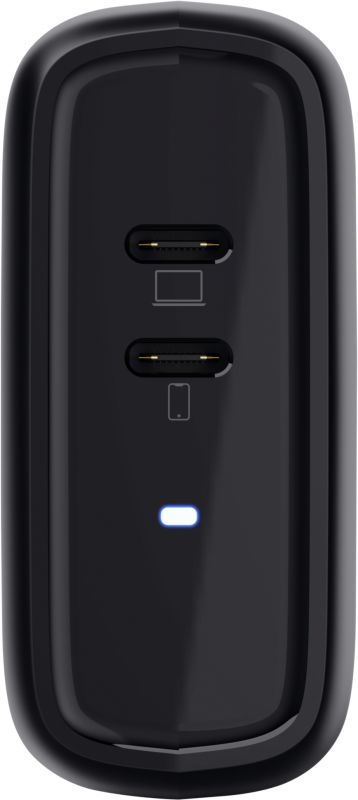 Зарядний пристрій мережевий Trust Maxo 65Вт, 2xUSB-C PD, чорний