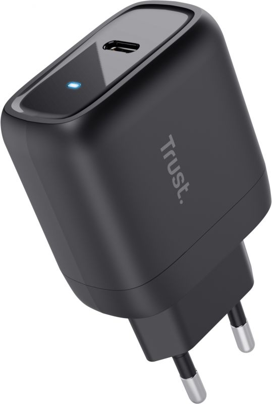 Зарядний пристрій мережевий Trust Maxo 45Вт, USB-C PD, чорний
