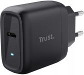 Зарядний пристрій мережевий Trust Maxo 45Вт, USB-C PD, чорний