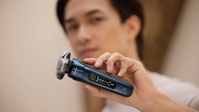 Бритва електр. Philips Series i9000 Prestige SkinIQ,  бритв.головок-3, Li-Ion, сух.+волог., індикатор заряду, твердий чохол, синій
