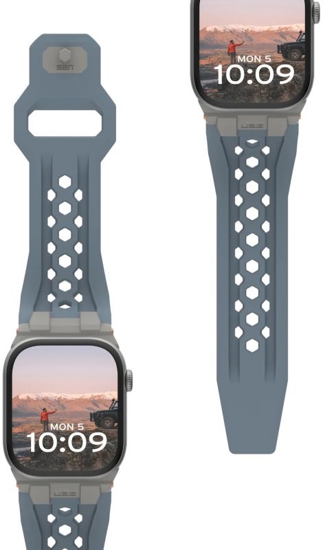 Ремінець UAG для Apple Watch Ultra 2/Ultra-49-45-44-42mm, Monarch, Cloud Blue/Titanium