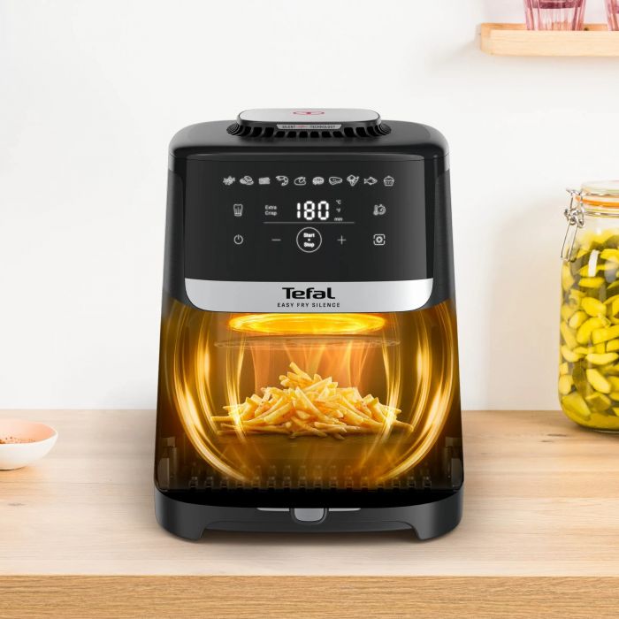 Мультипіч Tefal Easy Fry Silence, 1670Вт, чаша-5л, сенсорне керув., 10 програм, пластик, чорний