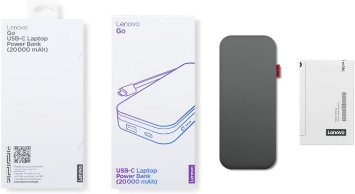 Портативний зарядний пристрій Power Bank Lenovo 20000 mAh, Go USB-C Laptop, Thunder Black