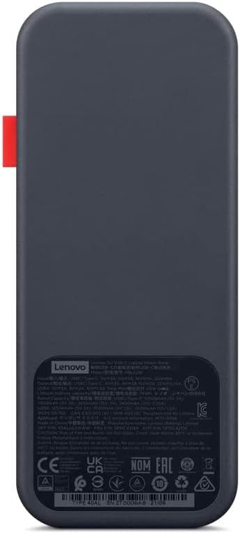 Портативний зарядний пристрій Power Bank Lenovo 20000 mAh, Go USB-C Laptop, Thunder Black