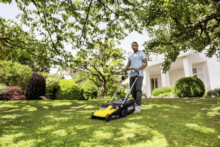 Газонокосарка акумуляторна Karcher LMO 4-18 Dual 18В акб 1х5А·год 37см 25-65мм