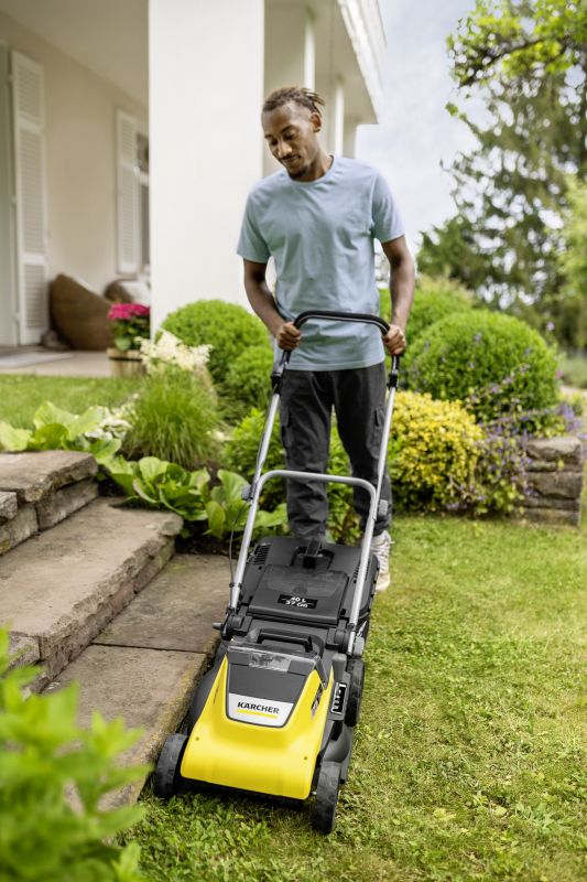 Газонокосарка акумуляторна Karcher LMO 4-18 Dual 18В акб 1х5А·год 37см 25-65мм