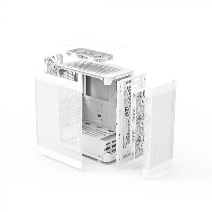 Комп’ютер персональний 2E Decimal  AMD R5-5500, 16Gb, F1TB, NVD4060-8, A520, I4WHITE, 600W, FreeDos, білий